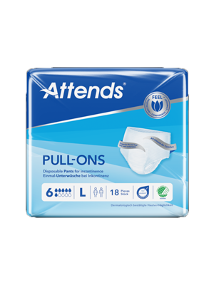 Attends Pull-Ons, Absorbency level 6 Large (100-140cm)- Pkt/18