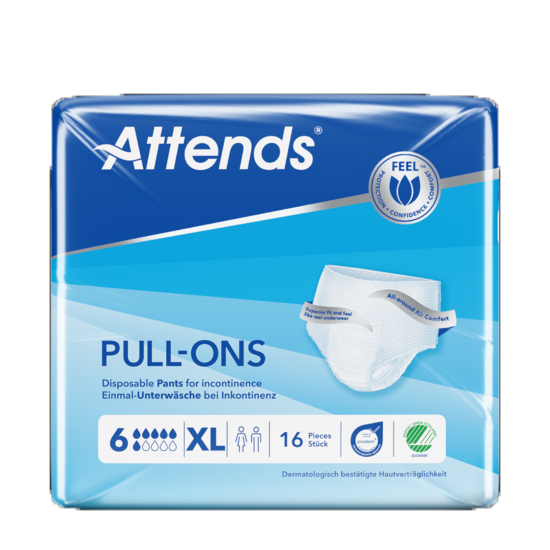 Attends Pull-Ons Absorbency level 6 X Large (130-170cm)- Pkt/16