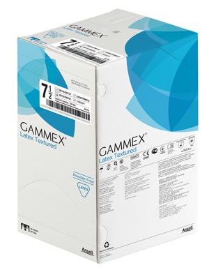 GAMMEX® Latex Textured Surgical Gloves, 7cm - Box/50
