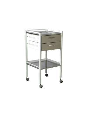 Instrument Trolley 2-Drawer Nova, 490 x 490 x 900 mm