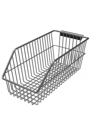 Wall Panel Basket Chrome Plated Mesh 105 x 190 x 85mm - Each