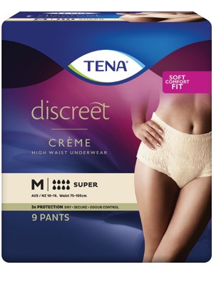 TENA Pants Discreet Super High Waist Crème (M) - Ctn/2