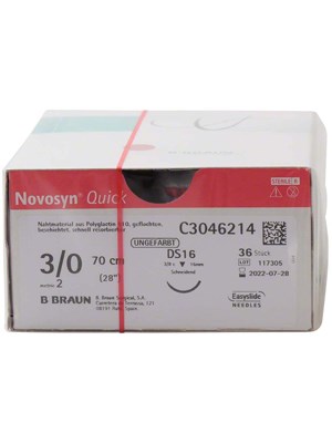 NOVOSYN QUICK 3/0 DS16 70cm 36's