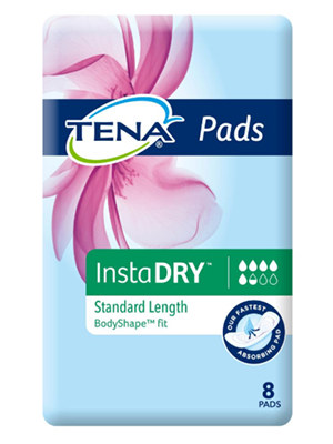 TENA Pads InstaDry™ Standard Length - Ctn/6