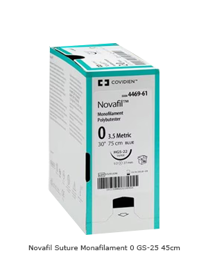 Novafil Suture Monafilament Non Absorbable 0 GS-25 45cm