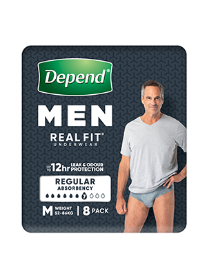 Depend Real Fit Underwear Mens Small/Med 8 - Ctn/4