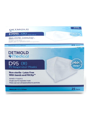 Face Mask Respirator D95/P2 Regular with Fit Clip
