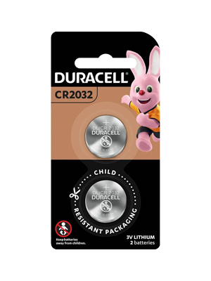Duracell 3V Lithium CR2032 Battery - Pkt/2