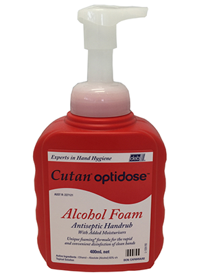 CutanĀ® optidose Alcohol Foam Antiseptic Handrub 400mL - Ctn/12