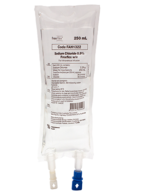 Freeflex® Bag Sodium Chloride 0.9% IV Infusion 250mL - Ctn/30