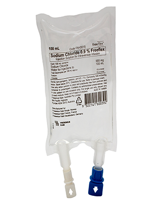 Sodium Chloride 0.9% IV Infusion Freeflex Bag 100mL