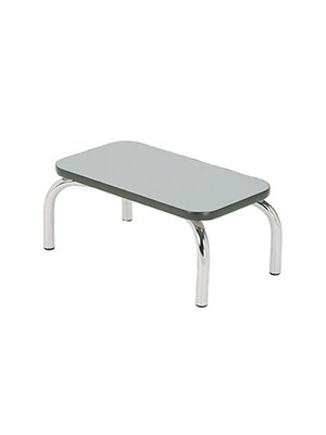 Single Step Up Stool Non-Slip Powdercoated Grey Tread