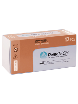DemeCAPRONE Suture 4/0 19mm 3/8 R/C 70cm - Box/12