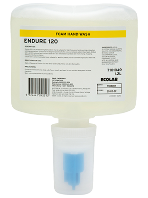 Ecolab Endure 120 Non-Medicated Foam Hand Wash 1.2L - Ctn/8