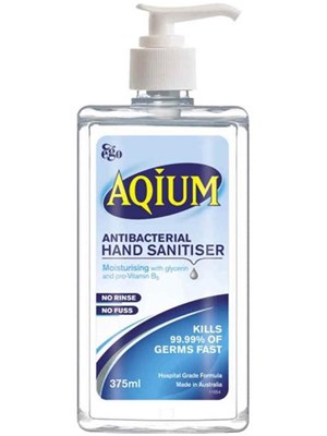 Aqium Antibacterial Hand Sanitiser 375mL 