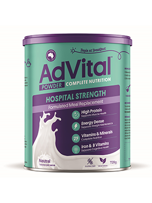 AdVital Hospital Strength Neutral Powder High Protein 728g