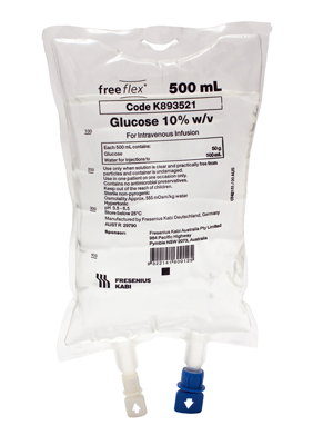 Glucose 10% IV freeflex® Bag 500mL 