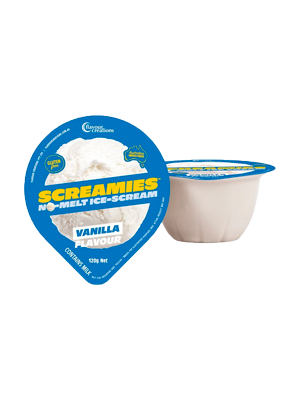 Vanilla SCREAMIES No Melt Ice Cream 120g - Ctn/12