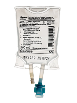 Glucose 5% IV Bag Intravenous Infusion Fluid 100mL