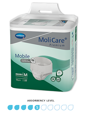 MoliCare Premium Mobile, Medium 80-120cm 5 Drops, Unisex - Ctn/4