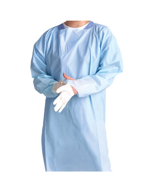 Impervious THUMBS-UP* Film Gown with Thumbhooks- Blue Regular - Ctn/75