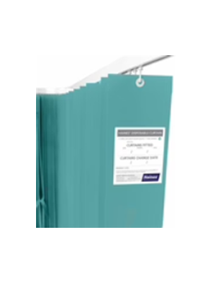 Haines® Antimicrobial Medical Curtains, Teal, 7.5m x 2m – Box/5