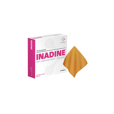 Inadine™ Non-Adherent Dressing 9.5cm x 9.5cm, Brown - Box/25