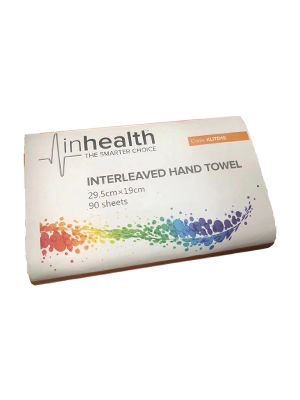 inhealth™ Interleaved Hand Towel Slimline, 29.5 x 19cm - Ctn/24