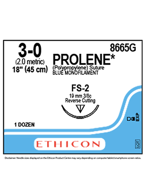 PROLENE* Polypropylene Blue 45cm 3-0 FS-2 19mm - Box/12