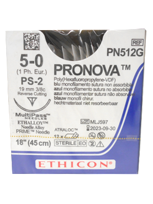 PRONOVA Poly Sutures Blue 45cm 5-0 PS-2 19mm - Box/12