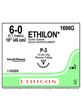 ETHILON* Nylon Sutures Black 45cm 6-0 P-3 13mm – Box/12