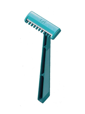 Razor Single Edge Blade KAI, Stainless Steel Green Disposable