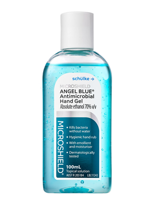 Microshield Angel Blue Antimicrobial Hand Sanitiser Gel 100ml - Each