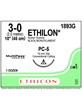 ETHILON* Nylon Sutures Black 45cm 3-0 PC-5 19mm - Box/12