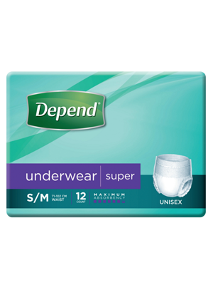 DependĀ® Super Unisex Underwear (Medium) 12x4
