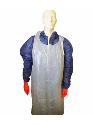 Apron White LDPE Mediflex 850x1450mm 100