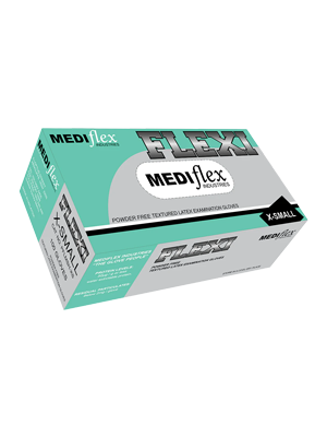 Latex Gloves Powder Free Mediflex Flexi X-Small