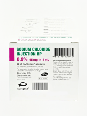 Sodium Chloride Injection BP 0.9% Ampuoles 