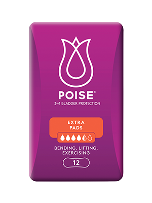 Extra Pads Poise Moderate Absorbency