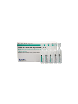 I.V Therapy Sodium Chloride 0.9% AmpouleĀ For Injection 10ml - Box/50