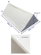 Bed Wedge Large Heat White Sealed Cover 48x29x14.5cm 