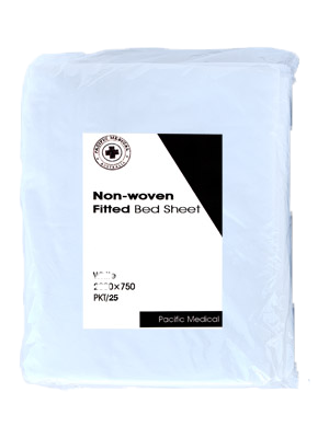 Fitted Bed Sheet Non-Woven White 200cm x 75cm