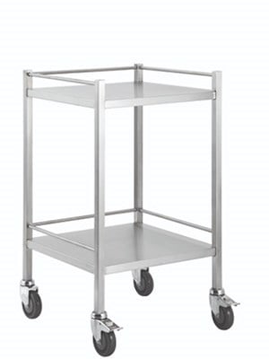 TROLLEY No Drawers Stainless Steel 500x500x900mm