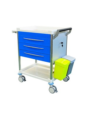 TREATMENT TROLLEY 3 DRAWER + ACCESSORIES