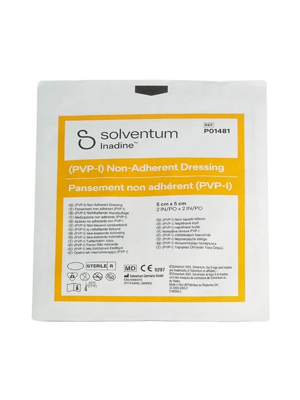 Inadine PVP-I Non-Adherent Dressing Sterile 5cm x 5cm