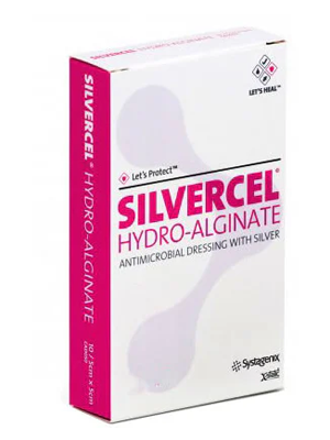 Silvercel Antimicrobial Dressing 5cm x 5cm - Box/10