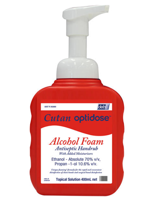 CutanĀ® Optidose Alcohol Foam Antiseptic Handrub 400mL