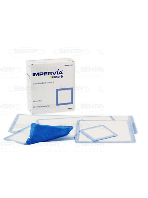 Impervia® Neosorb Super Absorbent Dressing, 10cm x 20cm - Box/20