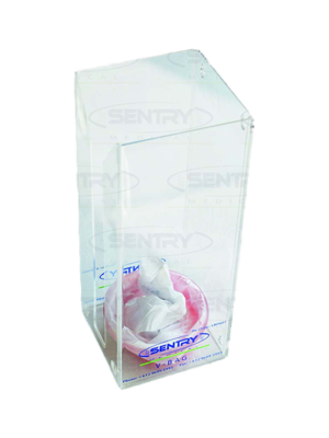 Vomit Bag Dispenser Wall Mountable, Sturdy Clear Acrylic - Single