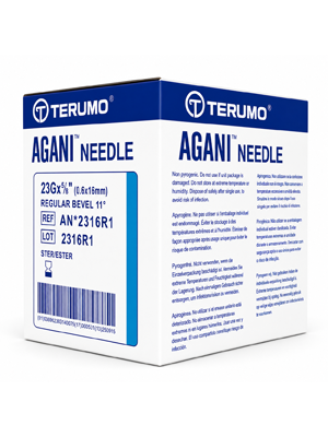 Terumo AGANI Hypodermic Needles  23G x 16mm (Blue) 